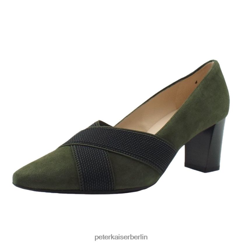 8V264D111 Peter Kaiser Mea Pumps mit mittelhohem Absatz Kiefernwildleder Frauen Schuhwerk