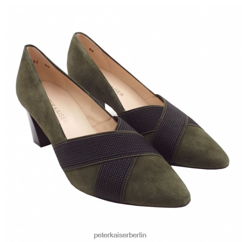 8V264D111 Peter Kaiser Mea Pumps mit mittelhohem Absatz Kiefernwildleder Frauen Schuhwerk