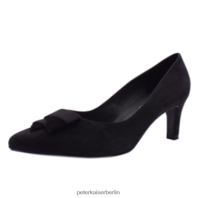 8V264D158 Peter Kaiser Ulrike Pumps mit mittelhohem Absatz und spitzer Zehenpartie Carbon-Wildleder Frauen Schuhwerk