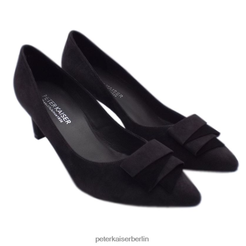 8V264D158 Peter Kaiser Ulrike Pumps mit mittelhohem Absatz und spitzer Zehenpartie Carbon-Wildleder Frauen Schuhwerk