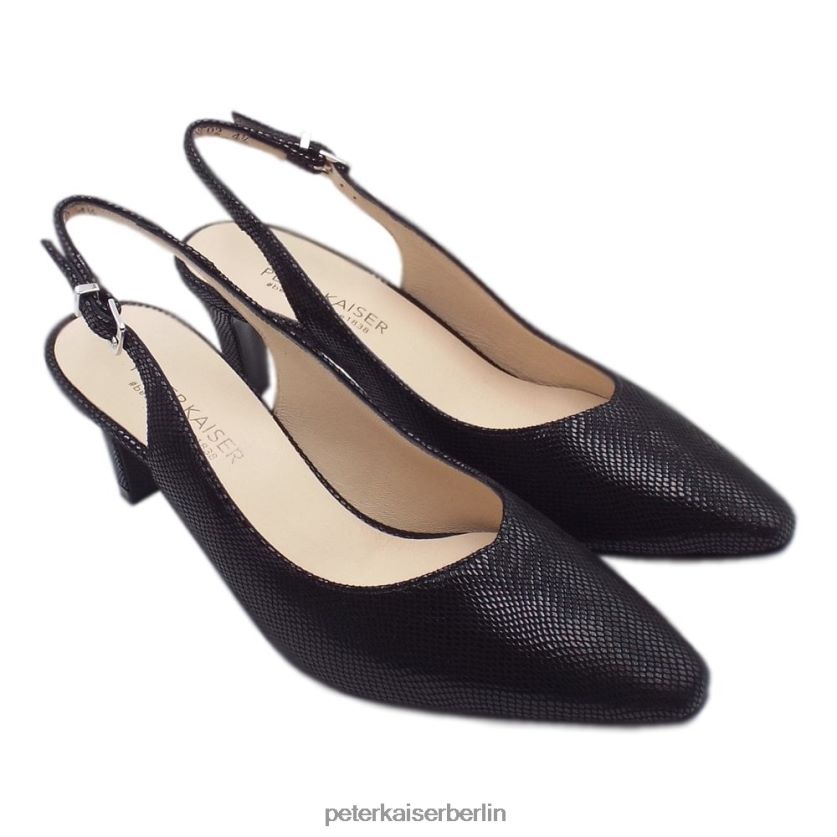 8V264D160 Peter Kaiser Eleganter Medana-Slingback mit mittlerem Absatz schwarzer Sarto Frauen Schuhwerk