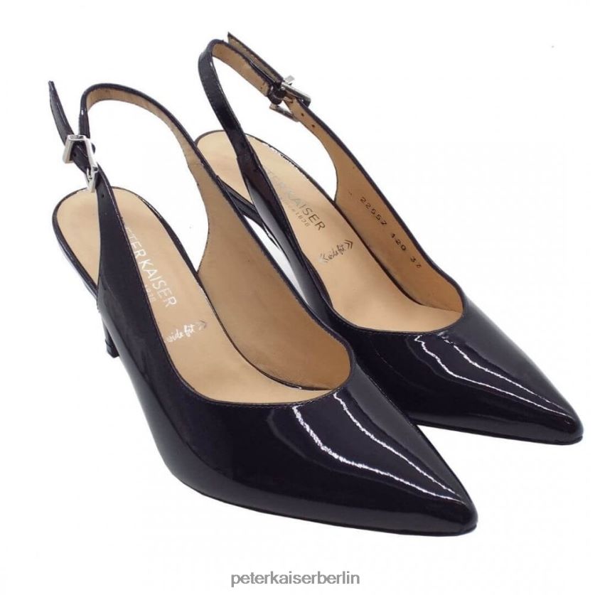 8V264D128 Peter Kaiser Eleganter, weit geschnittener Slingback von Thyra-Pe Marinepatent Frauen Schuhwerk