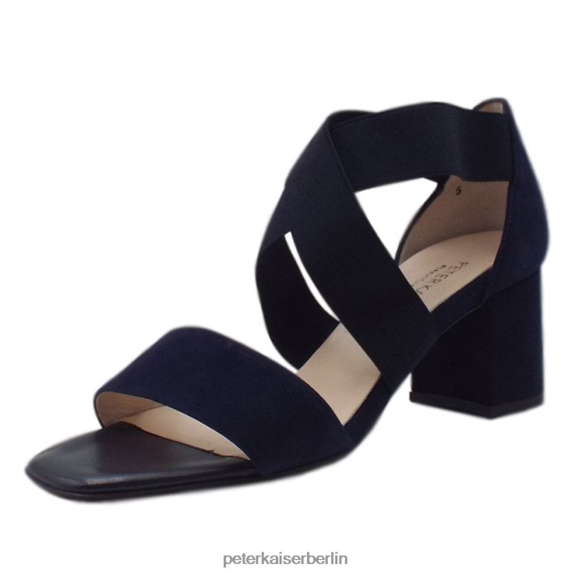 8V264D159 Peter Kaiser Paige elegante, überkreuzte Träger Notte Wildleder Frauen Schuhwerk