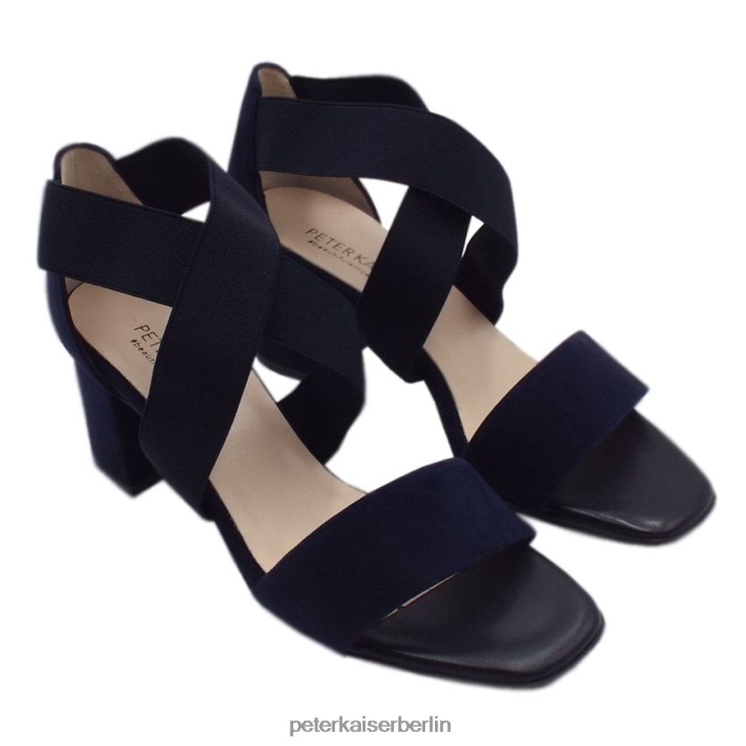 8V264D159 Peter Kaiser Paige elegante, überkreuzte Träger Notte Wildleder Frauen Schuhwerk