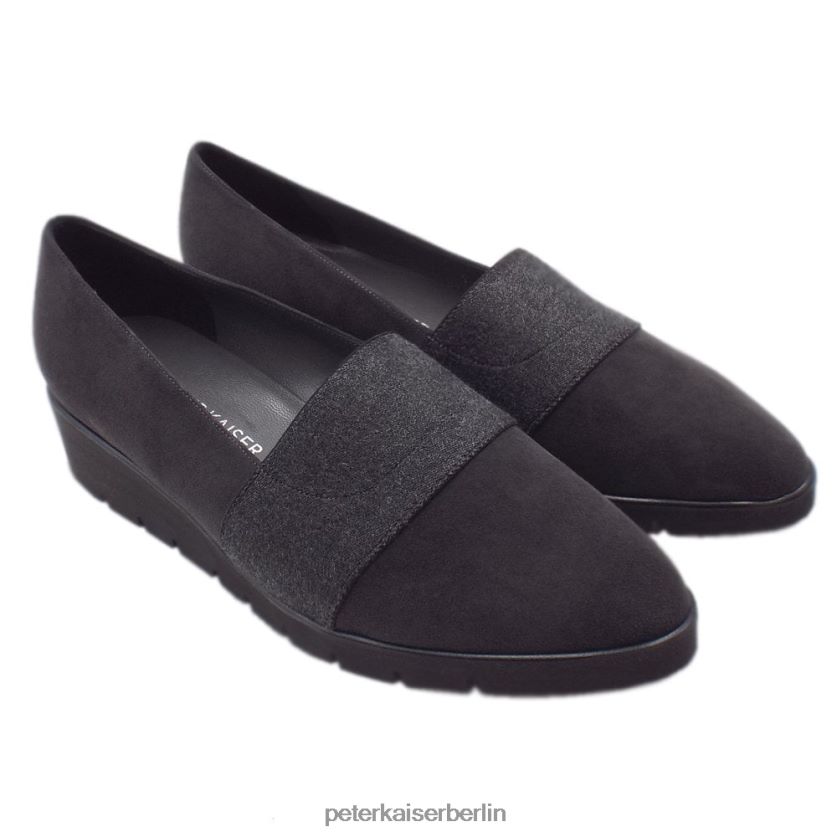 8V264D169 Peter Kaiser Nona bequemer, weit sitzender Schuh Carbon-Wildleder Frauen Schuhwerk