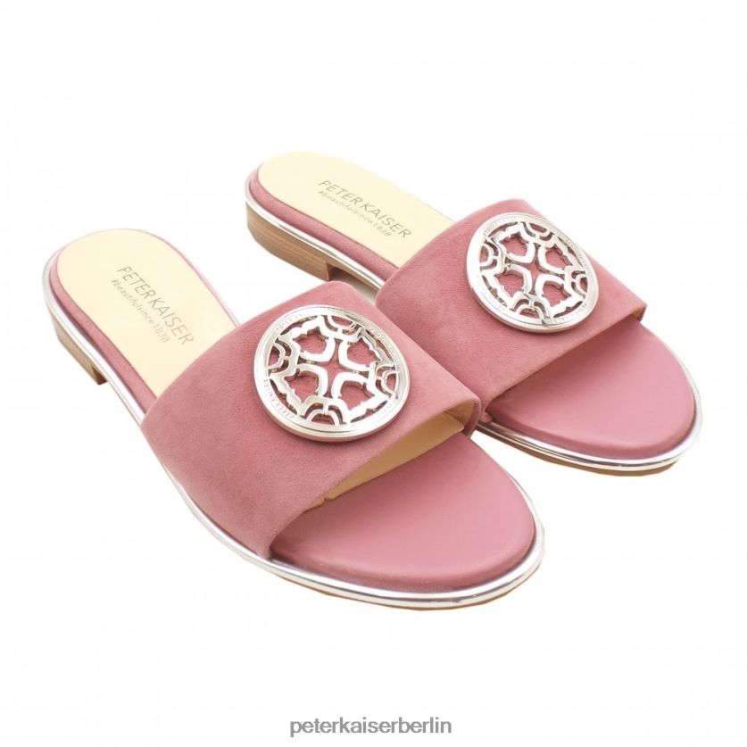 8V264D101 Peter Kaiser Riva-Schuhe mit niedrigem Absatz und offener Zehenpartie Cassis-Wildleder Frauen Schuhwerk