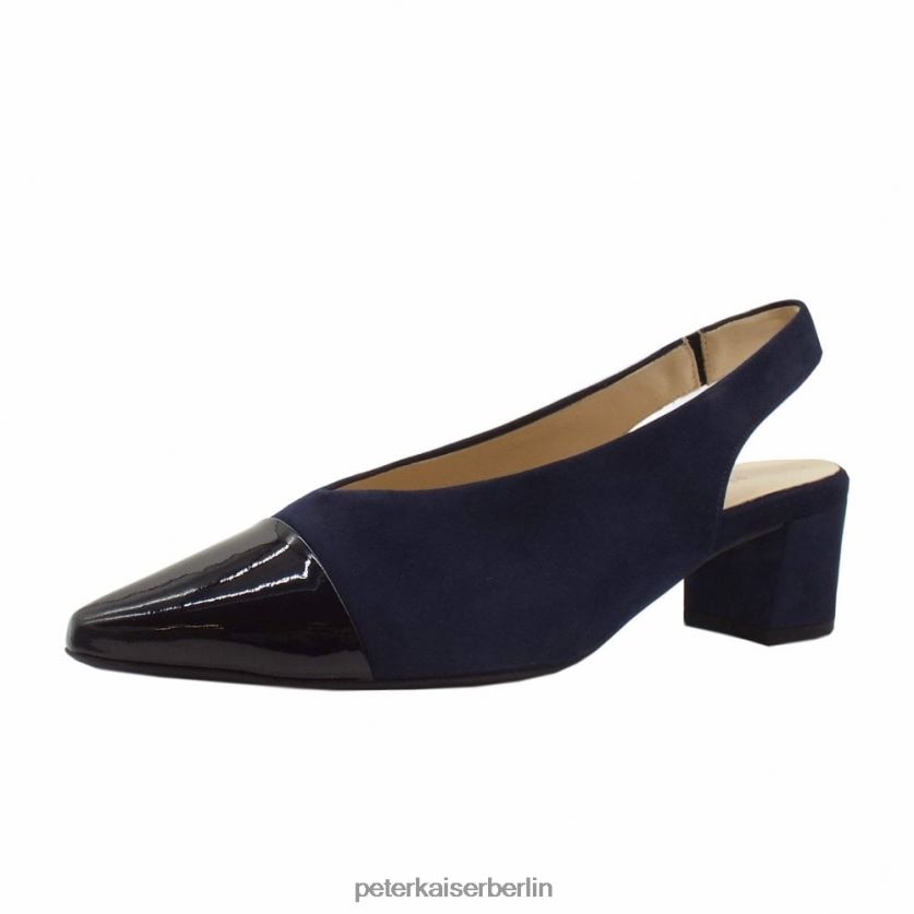 8V264D129 Peter Kaiser bozea – ein Slingback mit niedrigem Absatz marineblaues Wildleder Frauen Schuhwerk