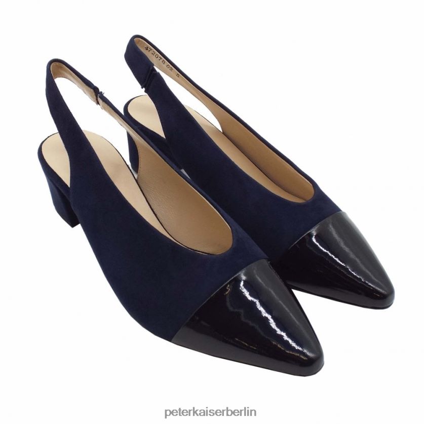 8V264D129 Peter Kaiser bozea – ein Slingback mit niedrigem Absatz marineblaues Wildleder Frauen Schuhwerk