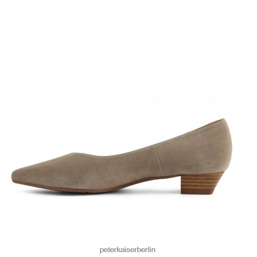 8V264D24 Peter Kaiser Limba Pumps mit spitzer Zehenpartie und niedrigem Absatz Taupefarbenes Wildleder Frauen Schuhwerk