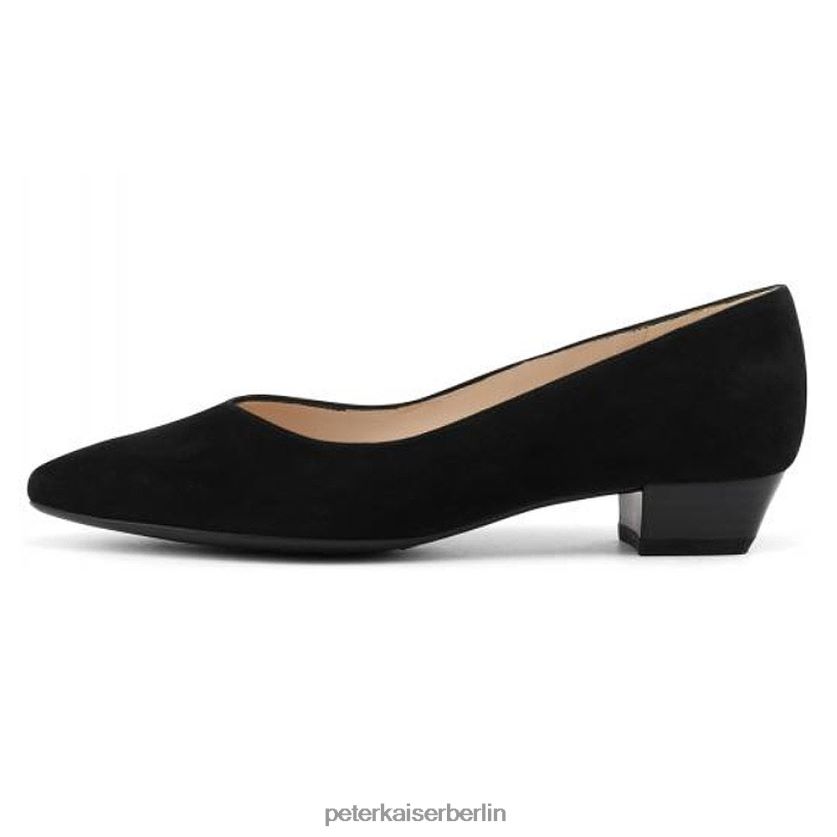8V264D25 Peter Kaiser Limba Pumps mit spitzer Zehenpartie und niedrigem Absatz schwarzes Wildleder Frauen Schuhwerk