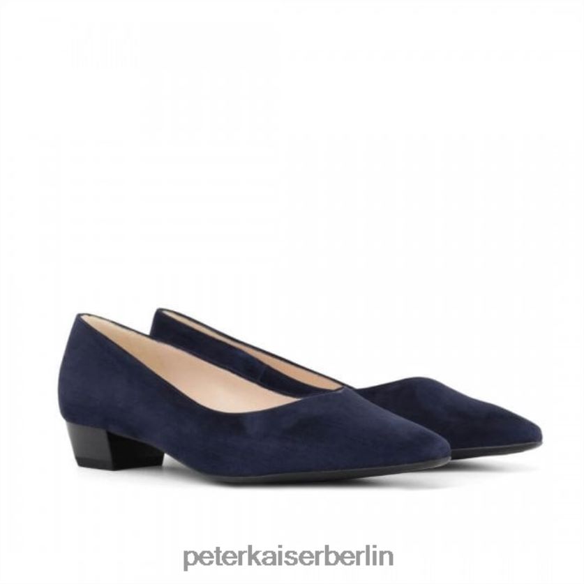 8V264D45 Peter Kaiser Limba Pumps mit spitzer Zehenpartie und niedrigem Absatz marineblaues Wildleder Frauen Schuhwerk