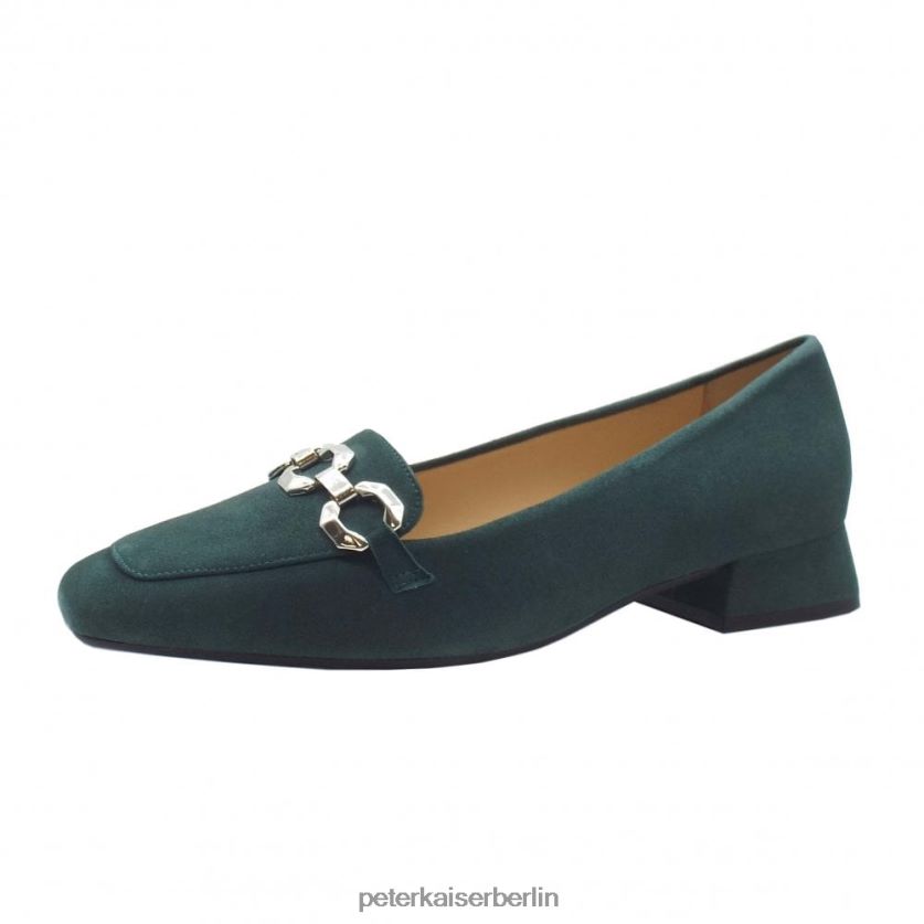 8V264D131 Peter Kaiser Vilia-Pumps mit niedrigem Absatz und Kettendetail Zedernwildleder Frauen Schuhwerk