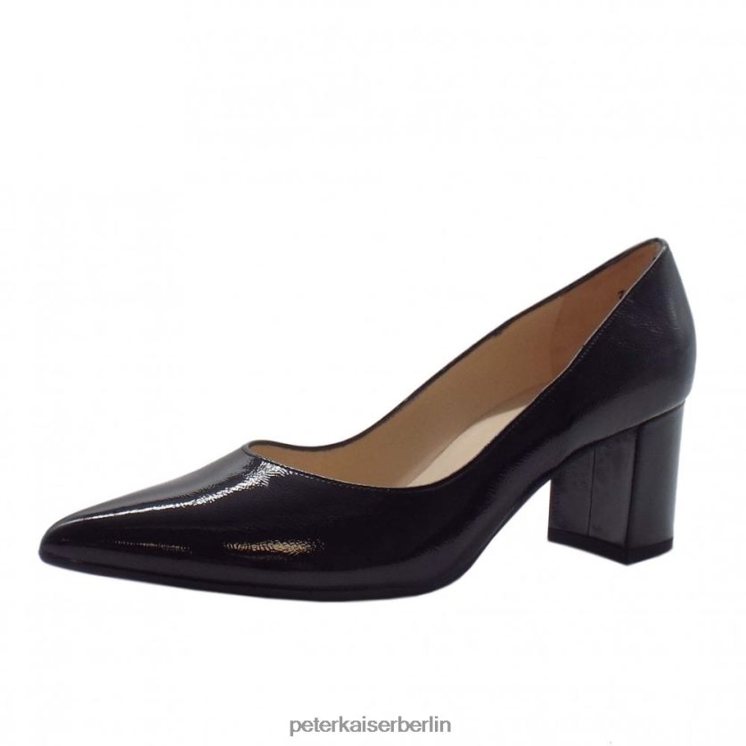 8V264D136 Peter Kaiser Stilvolle Pumps mit Blockabsatz und spitzer Zehenpartie von Naja schwarzes Knistern Frauen Schuhwerk