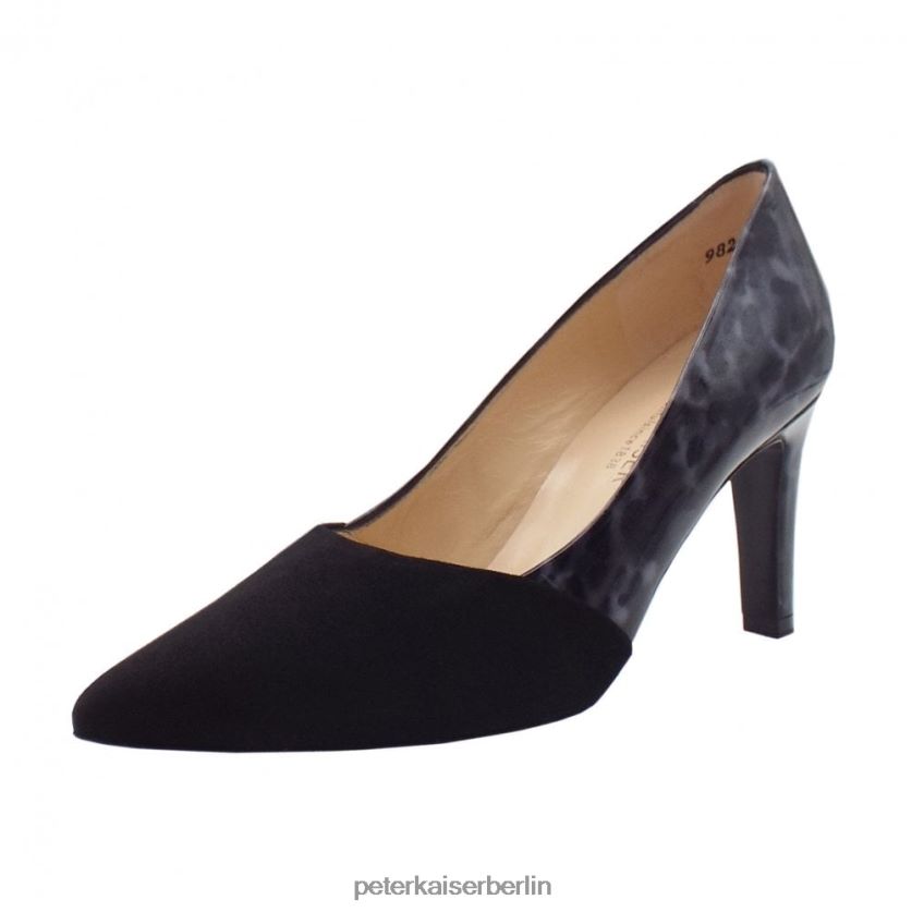 8V264D144 Peter Kaiser Ekatarina stilvolle Leder-Pumps schwarzes Wildleder Frauen Schuhwerk