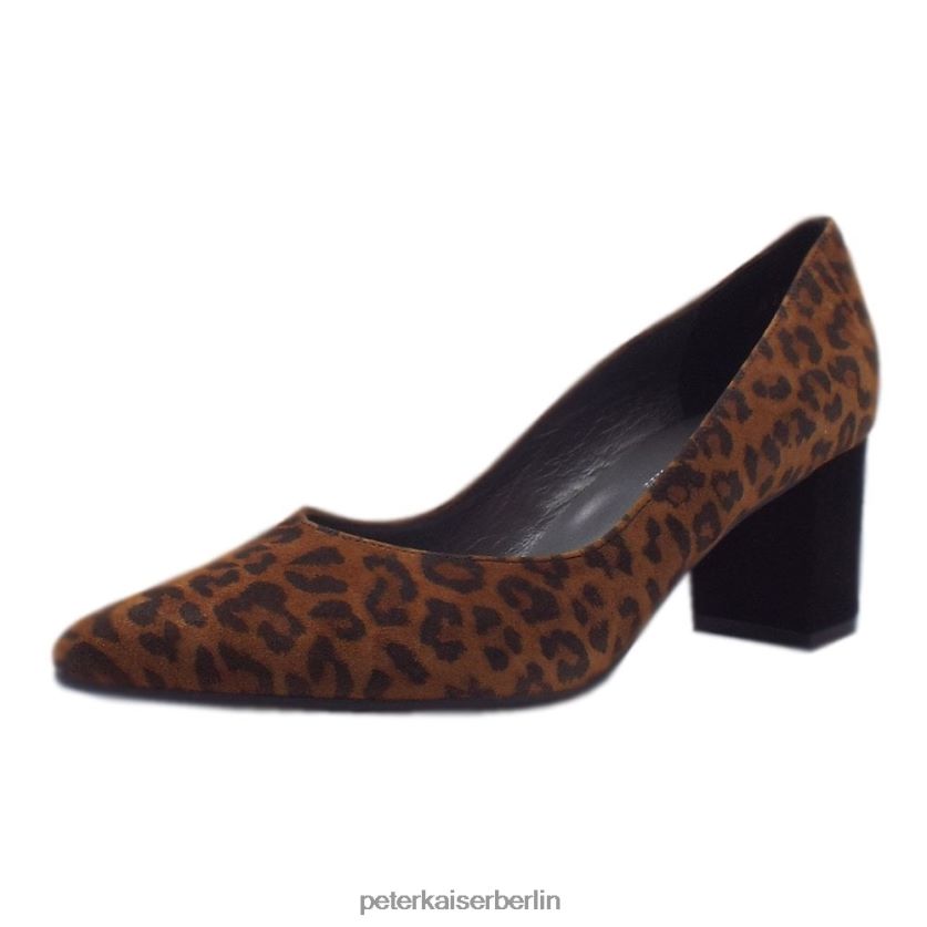 8V264D154 Peter Kaiser Naja trendige Pumps mit Blockabsatz und spitzer Zehenpartie Leopard Frauen Schuhwerk