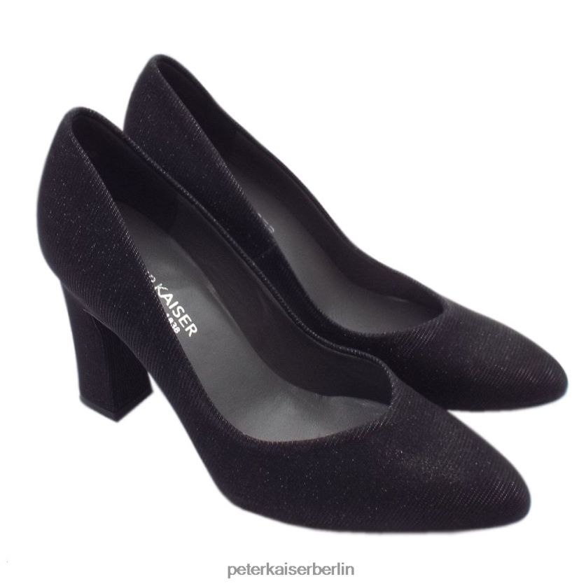 8V264D162 Peter Kaiser Klara glitzernder Pumps schwarzer Schimmer Frauen Schuhwerk