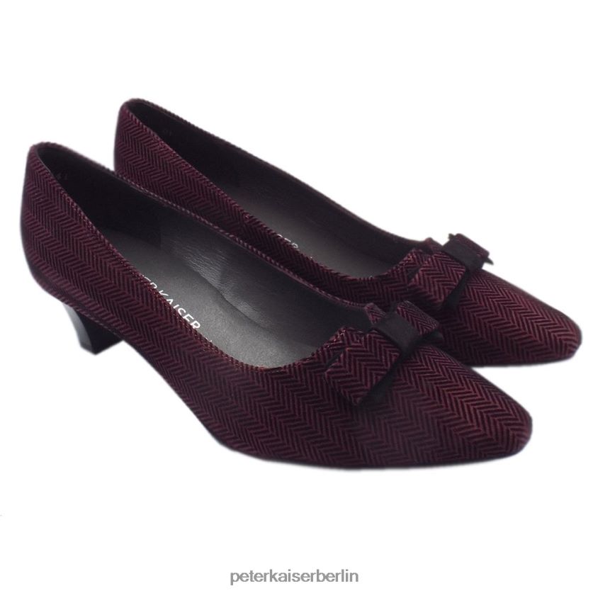 8V264D165 Peter Kaiser Saris-Pumps mit breiter Passform und Schleife Cabernet Trama Frauen Schuhwerk