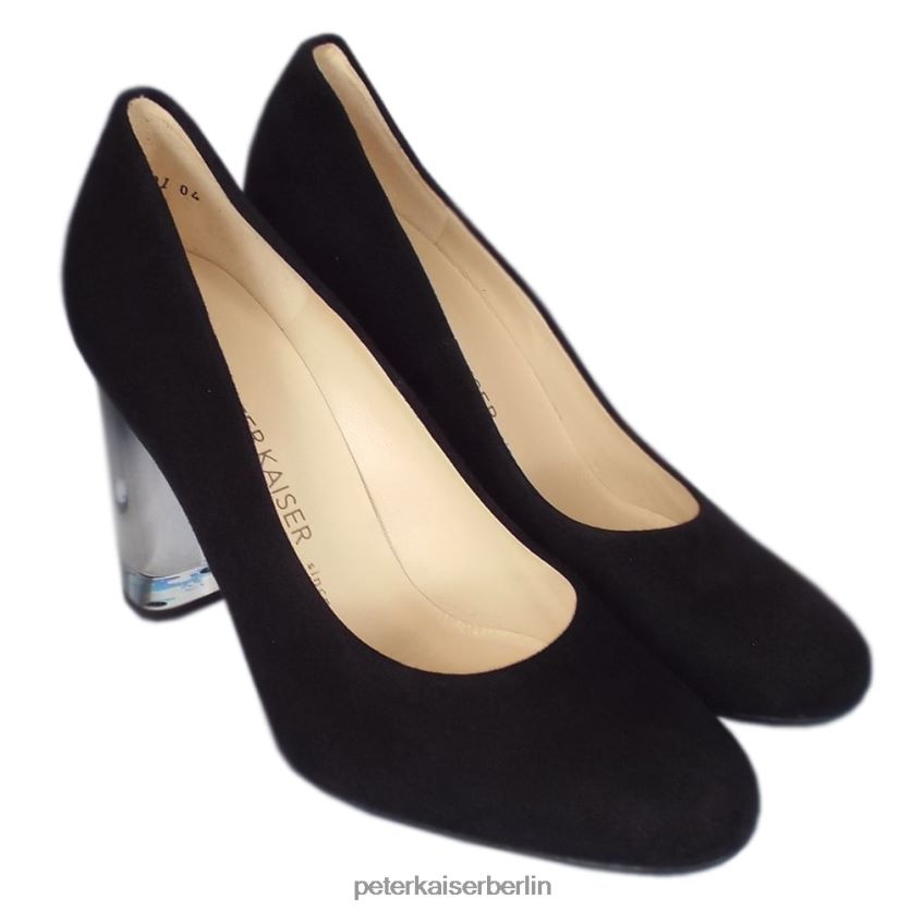 8V264D175 Peter Kaiser Flademara trendige Pumps mit Ombre-Absatz schwarzes Wildleder Frauen Schuhwerk