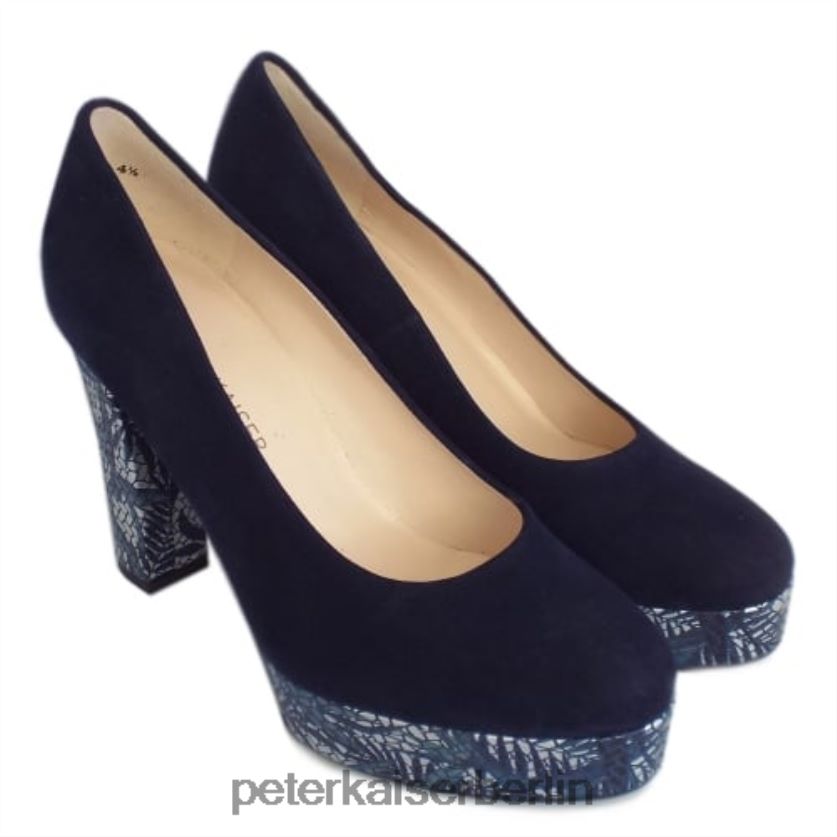 8V264D184 Peter Kaiser Irmgard trendige Pumps mit Blockabsatz Notte Wildleder Frauen Schuhwerk