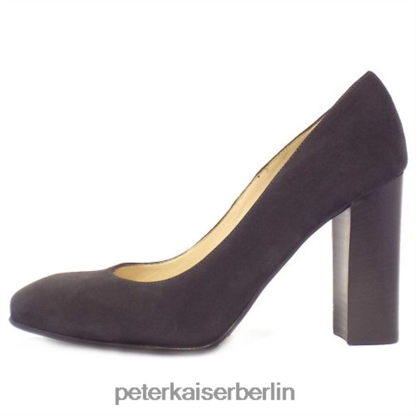 8V264D194 Peter Kaiser Sandige Pumps mit Blockabsatz Carbon-Wildleder Frauen Schuhwerk