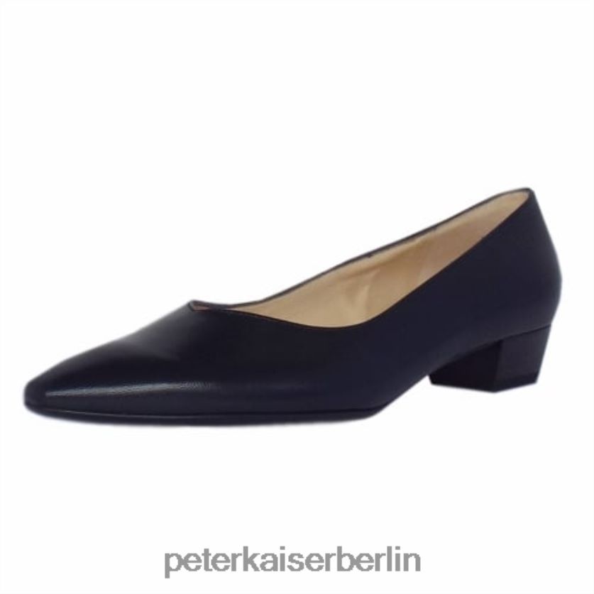 8V264D22 Peter Kaiser Spitze Pumps aus Limba-Leder mit niedrigem Absatz Marine Frauen Schuhwerk