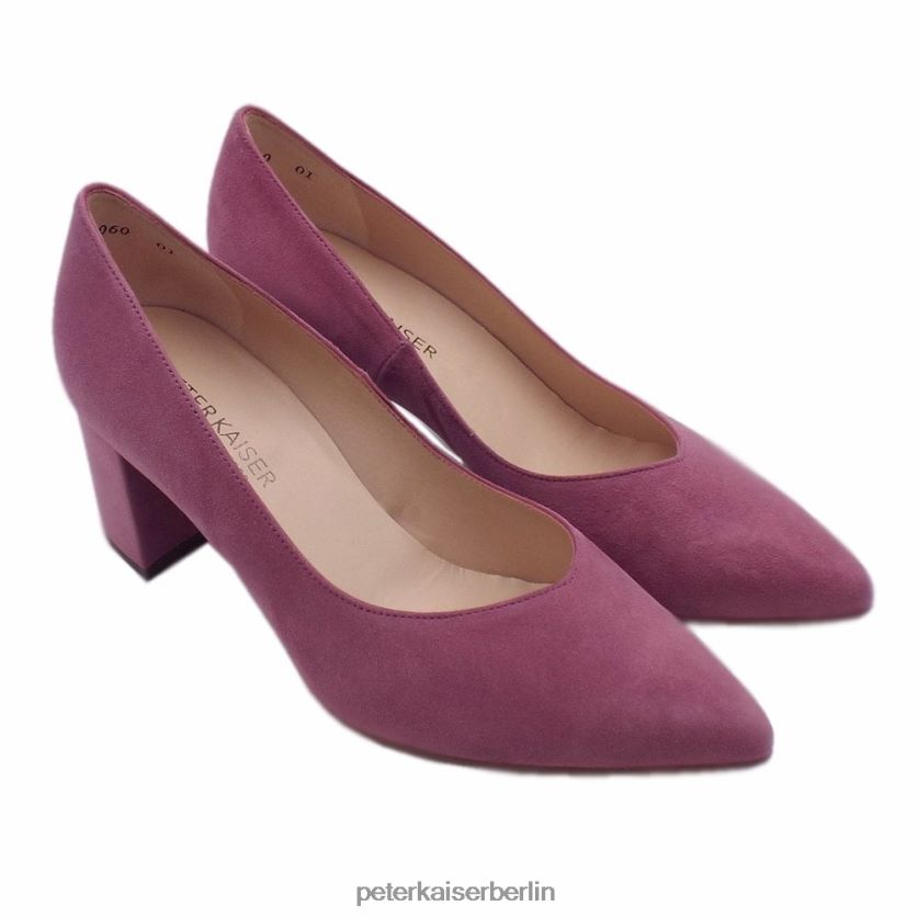 8V264D34 Peter Kaiser Modische Pumps mit Blockabsatz von Naja Cassis-Wildleder Frauen Schuhwerk
