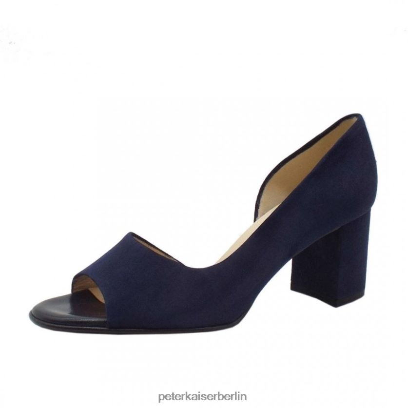 8V264D44 Peter Kaiser Jasmin-Pumps mit offener Zehenpartie marineblaues Wildleder Frauen Schuhwerk