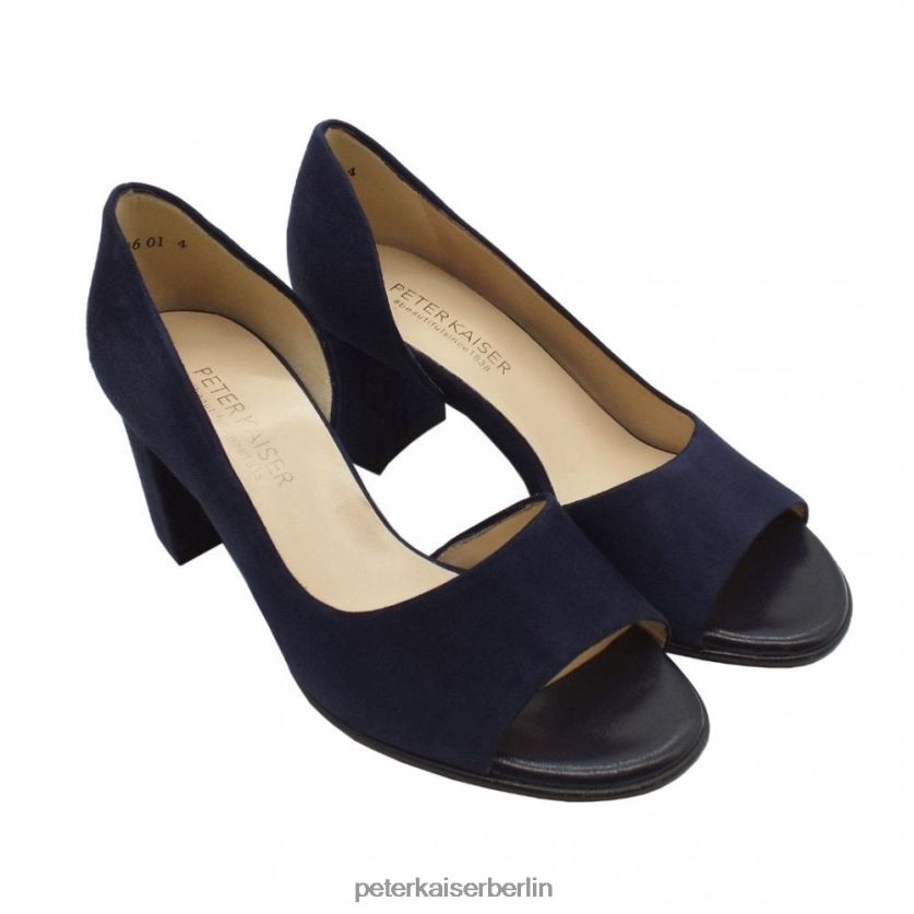 8V264D44 Peter Kaiser Jasmin-Pumps mit offener Zehenpartie marineblaues Wildleder Frauen Schuhwerk