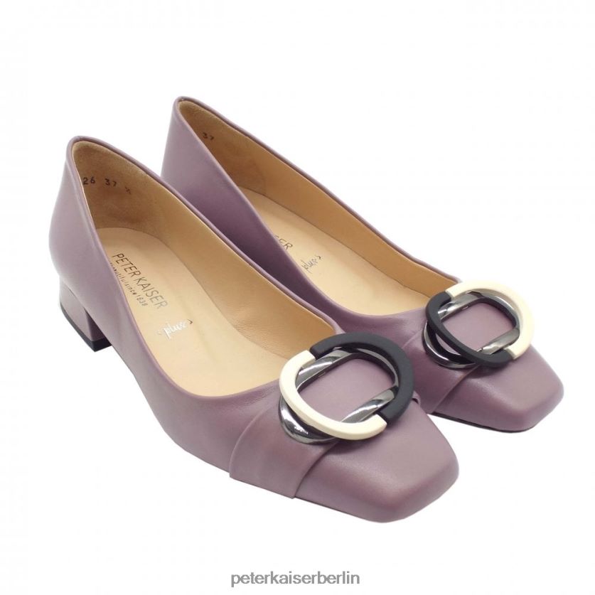 8V264D46 Peter Kaiser Elodie-Pumps mit niedrigem Absatz und Schnallendetail Holzrose Frauen Schuhwerk