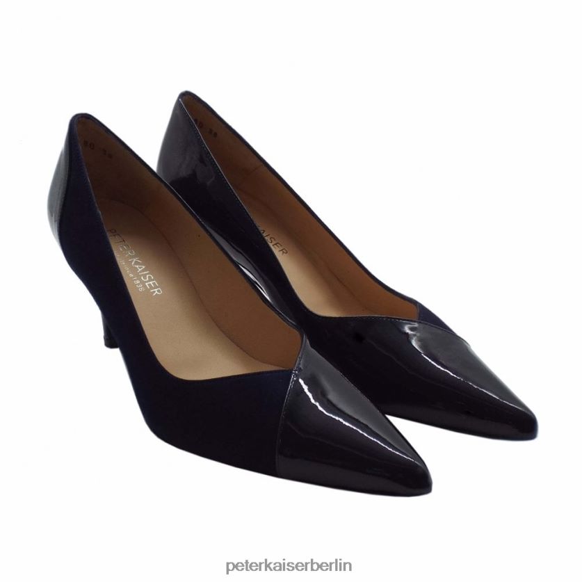 8V264D49 Peter Kaiser Stilvolle Pumps aus Lackleder und Wildleder von Brin Marinemischung Frauen Schuhwerk