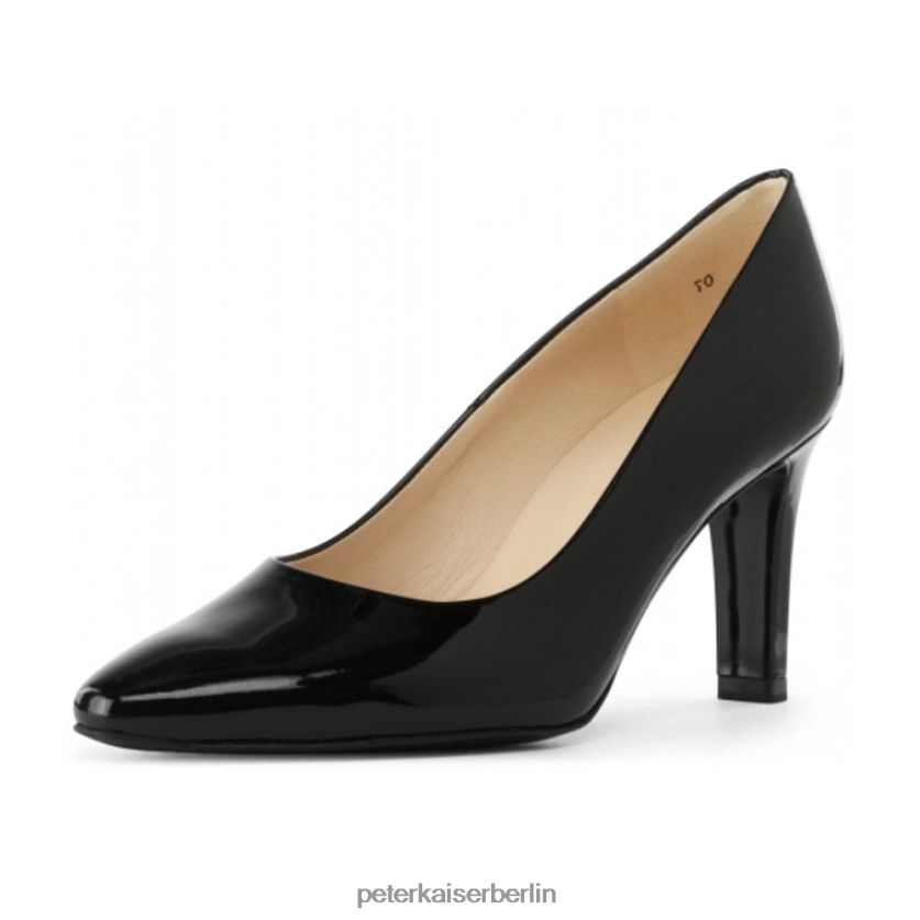 8V264D61 Peter Kaiser Tosca klassische schwarze Lack-Pumps mit spitzer Zehenpartie schwarzes Lackleder Frauen Schuhwerk