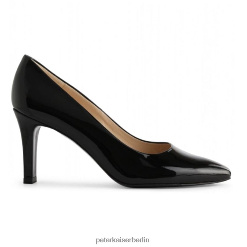 8V264D61 Peter Kaiser Tosca klassische schwarze Lack-Pumps mit spitzer Zehenpartie schwarzes Lackleder Frauen Schuhwerk
