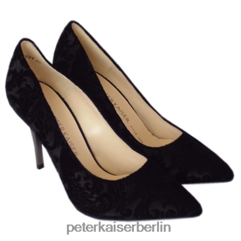 8V264D68 Peter Kaiser Atena Stiletto-Pumps schwarzer Samt Frauen Schuhwerk