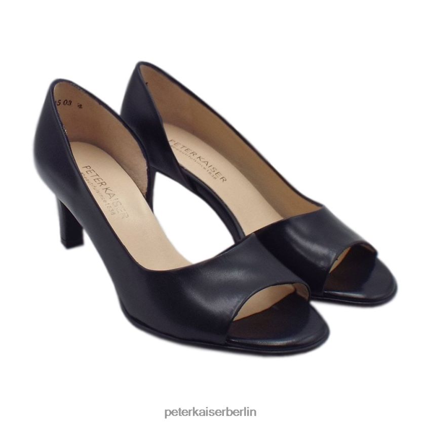 8V264D98 Peter Kaiser Beate Leder-Pumps mit offener Zehenpartie Notte Chevrolet Frauen Schuhwerk