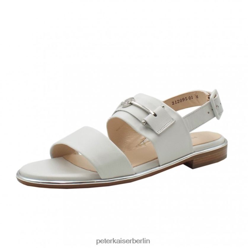 8V264D141 Peter Kaiser Runa offene Sandalen mit niedrigem Absatz Weiß Frauen Schuhwerk