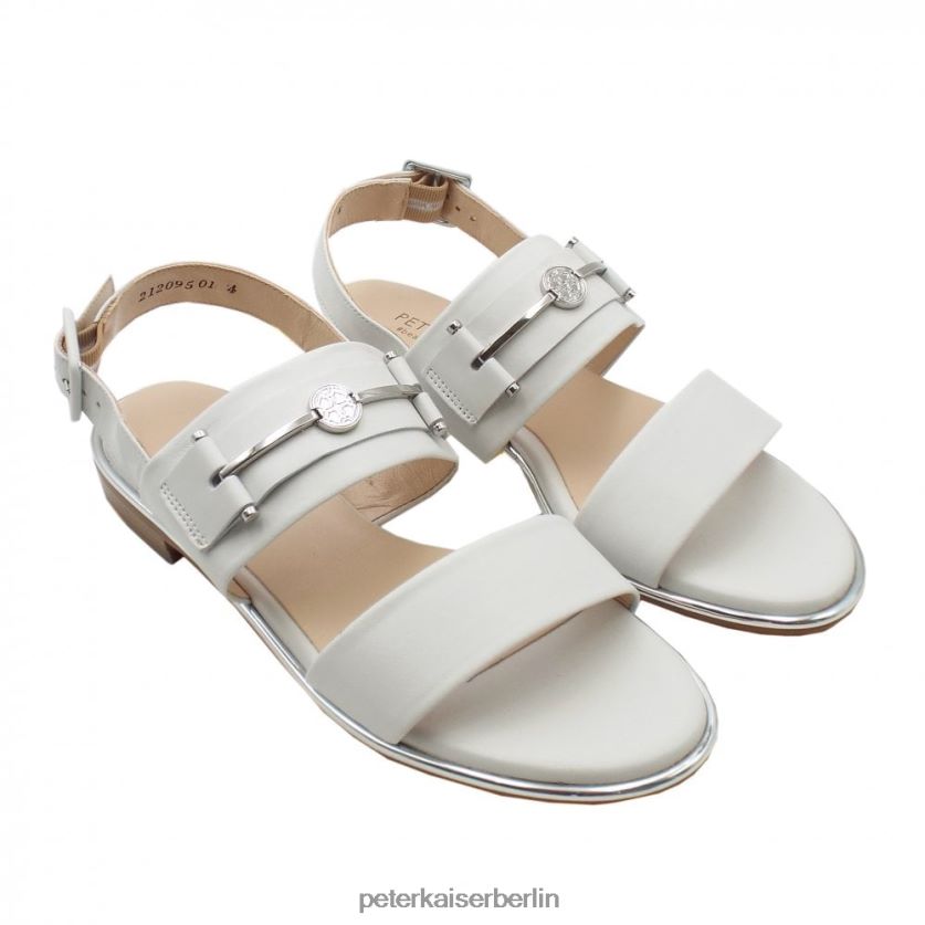 8V264D141 Peter Kaiser Runa offene Sandalen mit niedrigem Absatz Weiß Frauen Schuhwerk