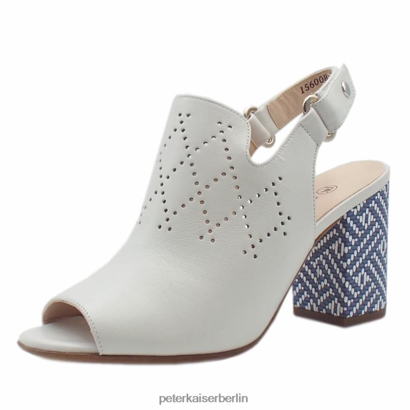 8V264D174 Peter Kaiser Andira stilvolle Slingback-Sandalen mit Blockabsatz Weiß Frauen Schuhwerk