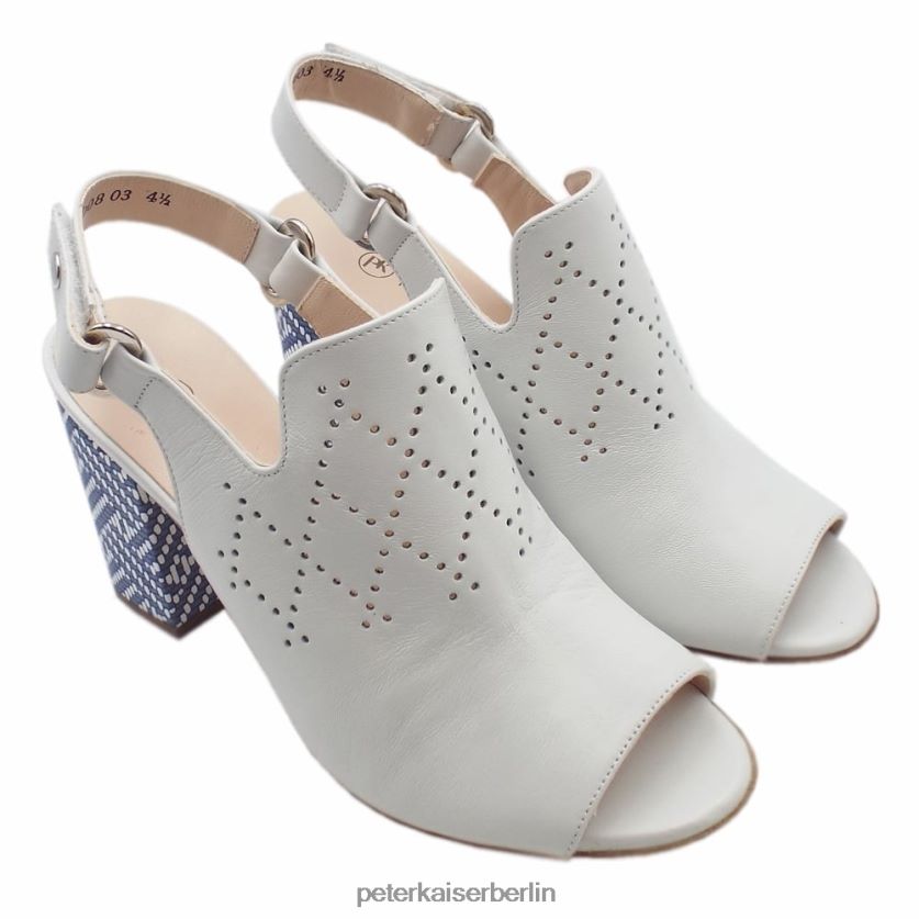 8V264D174 Peter Kaiser Andira stilvolle Slingback-Sandalen mit Blockabsatz Weiß Frauen Schuhwerk