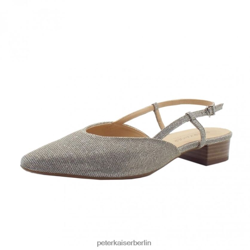 8V264D38 Peter Kaiser aina-ex elegante Sandalen mit niedrigem Absatz silberner Schimmer Frauen Schuhwerk