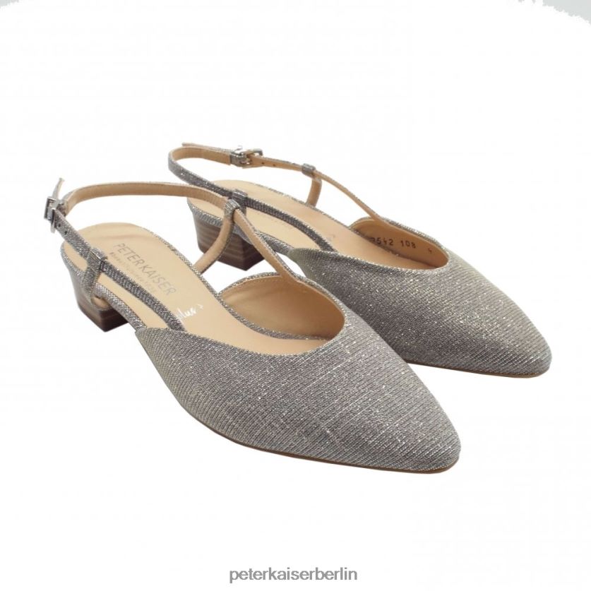 8V264D38 Peter Kaiser aina-ex elegante Sandalen mit niedrigem Absatz silberner Schimmer Frauen Schuhwerk