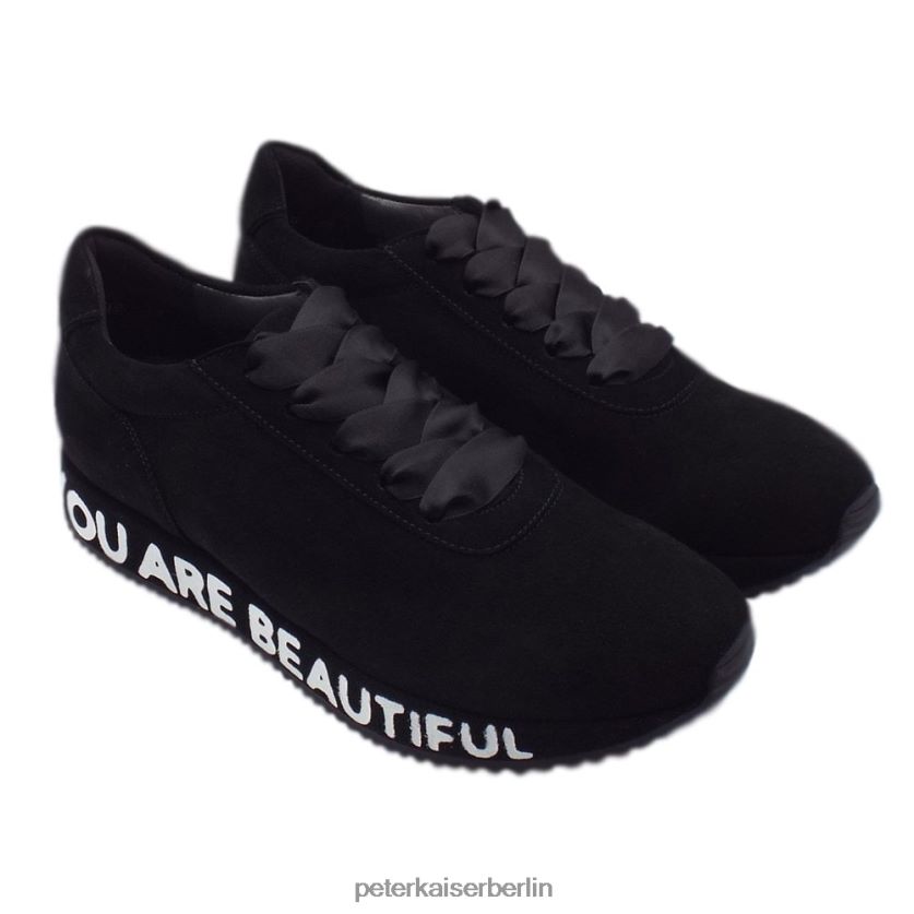 8V264D157 Peter Kaiser Felisa trendige Schnürsneaker schwarzes Wildleder Frauen Schuhwerk