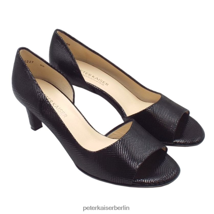8V264D161 Peter Kaiser Beate stilvolle offene Zehenschuhe schwarzer Sarto Frauen Schuhwerk