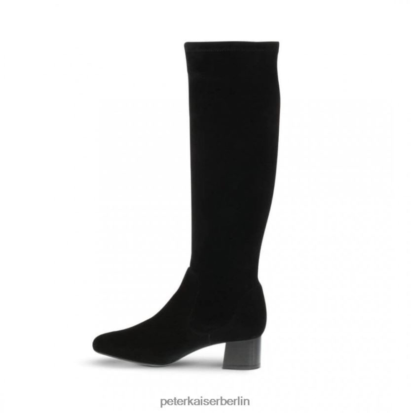 8V264D210 Peter Kaiser Tomke Pull-on-Stretch-Kniehohe Stiefel schwarzes Wildleder Frauen Schuhwerk