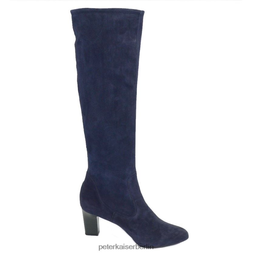 8V264D220 Peter Kaiser Monja-a kniehohe Stretch-Stiefel zum Anziehen marineblaues Wildleder Frauen Schuhwerk