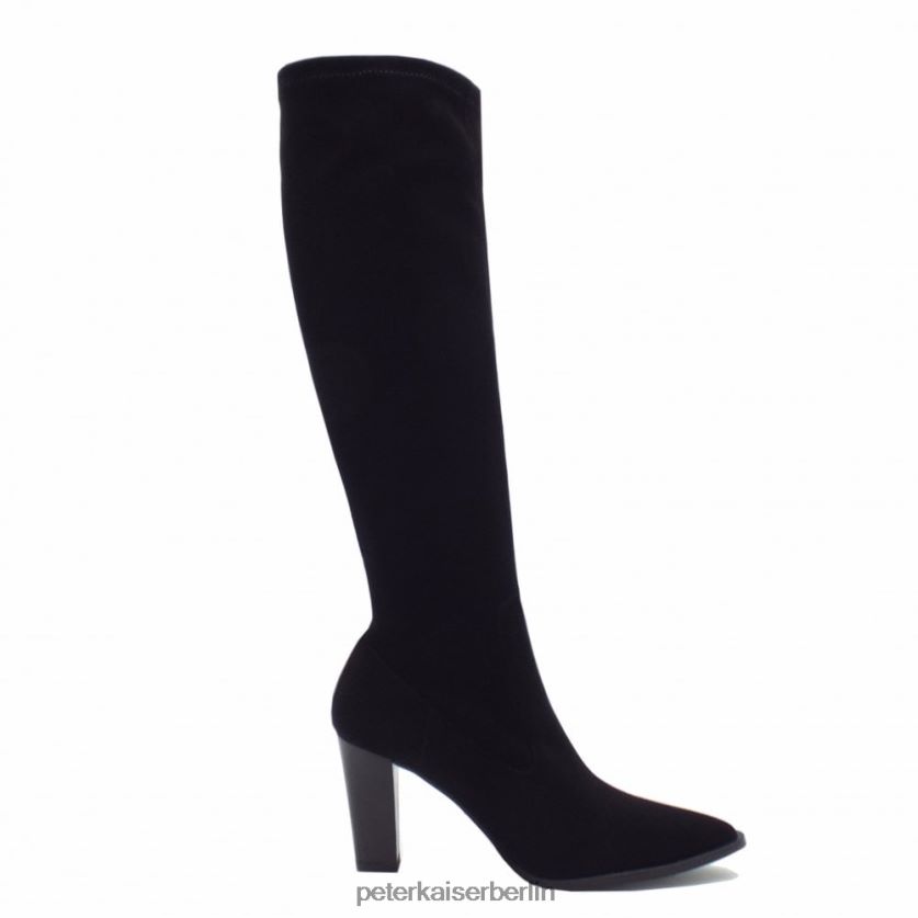 8V264D223 Peter Kaiser Alva Stretch-Kniehohe Stiefel zum Anziehen schwarzes Wildleder Frauen Schuhwerk