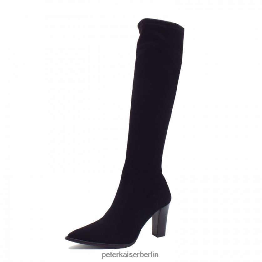 8V264D224 Peter Kaiser Alva-PK Stretch-Kniehohe Stiefel zum Anziehen schwarzes Wildleder Frauen Schuhwerk