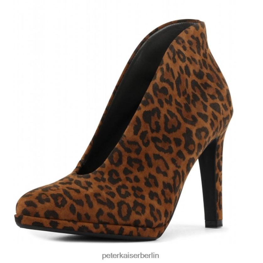 8V264D205 Peter Kaiser Haley Schuhstiefel Leoparden-Wildleder Frauen Schuhwerk