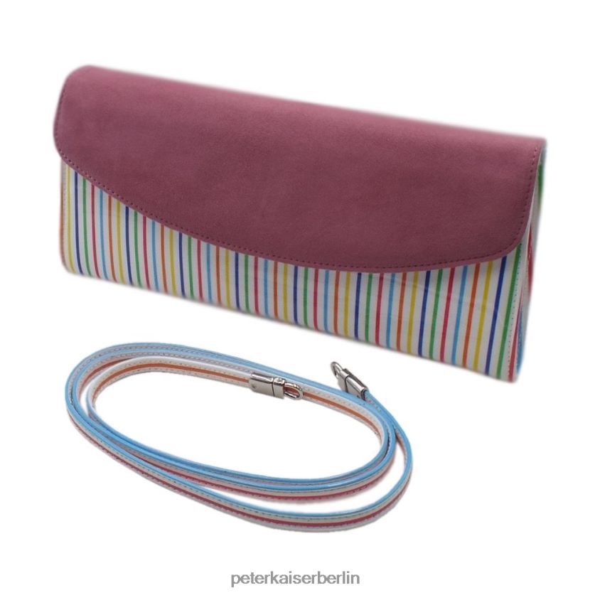 8V264D243 Peter Kaiser Liv Leder-Clutch weiße Linie Frauen Zubehör