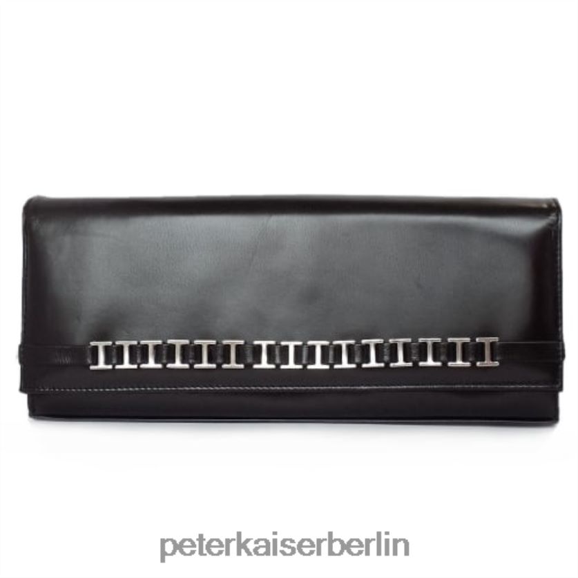 8V264D260 Peter Kaiser Mimi elegante Schulter-Clutch schwarzes Leder Frauen Zubehör