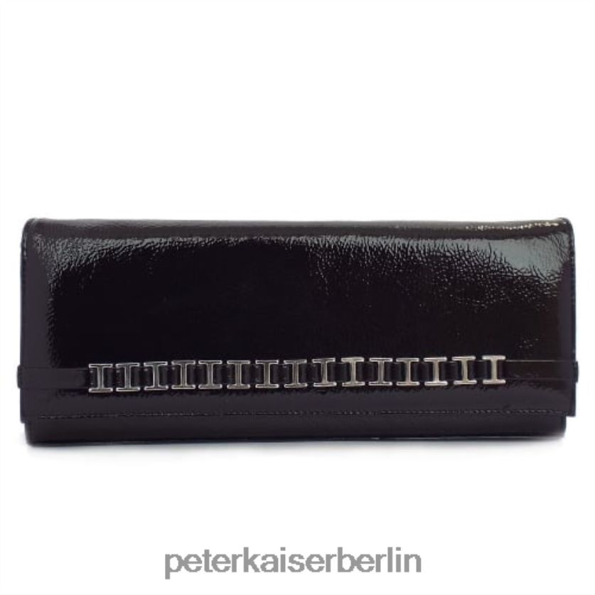 8V264D261 Peter Kaiser Mimi elegante Schulter-Clutch schwarzes Crackle-Lack Frauen Zubehör